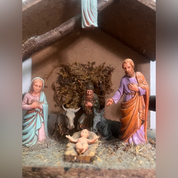 Handcrafted Vintage Made In Italy Hand painted Nativity Three Wise Men Beautiful - Picture 6 of 16